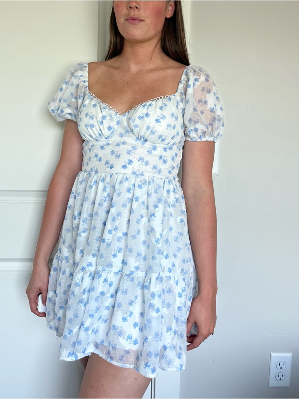 Altar'd State Blue and White
Floral Mini Dress